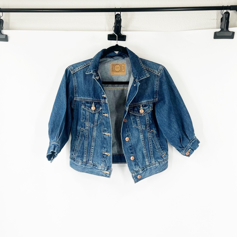 Doen X Gap Cropped Denim Jacket 3/4 Sleeves